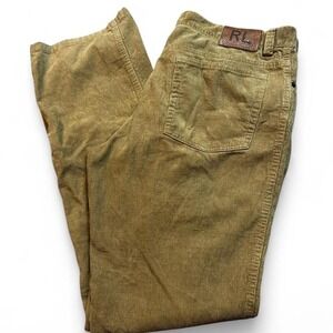 Vintage Ralph Lauren brown corduroy women's preppy casual pants size 14
